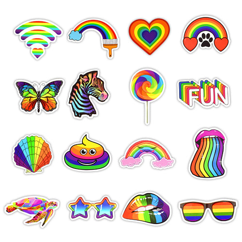 File Explorer Sticker 50 Rainbow Neon Sticker Pack — Assorted Designs – My Store 4