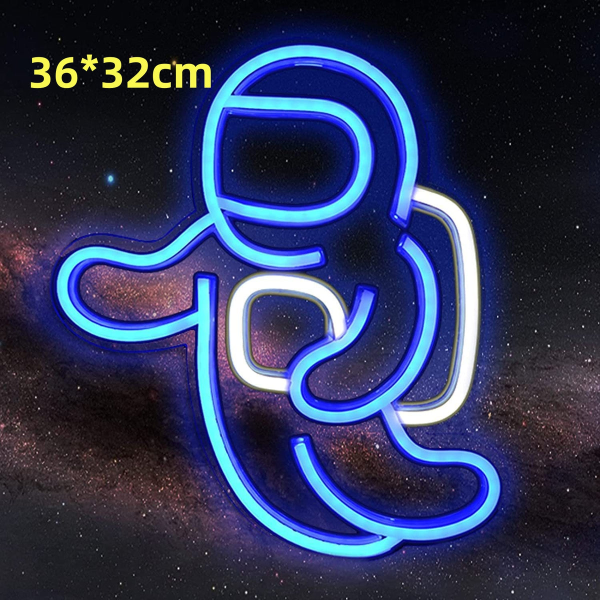 Space Led Neon Sign Space Neon Wall Art Signs — Astronaut, Rocket, UFO & Planet Neon Lights ...
