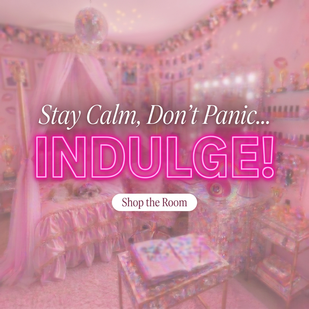 Glow Up Room Hero Banner - Text Overlay Mockup